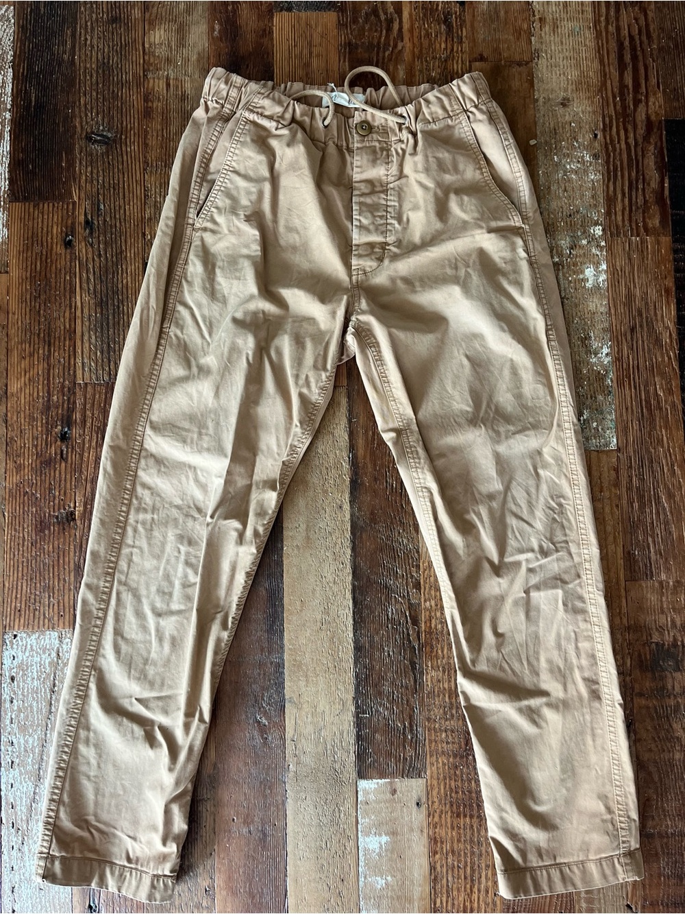 Men's Madewell Casual Drawstring Chino Pants - Tan